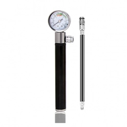 ZZHH Bike Pump ZZHH Mini bicycle Pump With Pressure Gauge, Aluminum Alloy Bicycle Manual air Pump, Mountain Bike Mountain Road Bicycle Pump (Color : White)