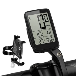 LZHYA Accessories 3203211969212549Bike Speedometer / Bike Odometer / Wireless Bicycle Speedometer, Bike Computer Waterproof Accurate Speed Tracking, with Extra Large LCD Display Waterproof & A Solid Phone Holder