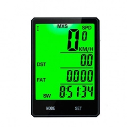 ALICED Accessories ALICED Bike Computer, Bicycle Odometer And Speedometer with LCD Backlight Easy To Read Large Screen LCD Display Time Display Function, wireless