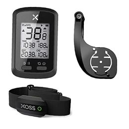 CUCUFA Accessories Bicycle Computer, G+ Wireless Speedometer Odometer Cycling Tracker Waterproof Bike English Code Table with Mount Extended Bracket Cadence Heart Rate