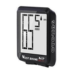 LXY Cycling Computer Bicycle Computer Wireless MTB Bike Cycling Speedometer Odometer Stopwatch Rainproof Waterproof Sports Sensors (Color : Black)