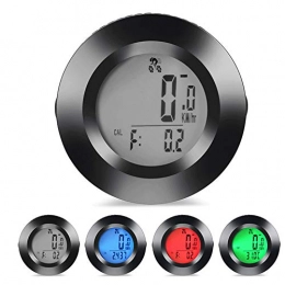 LiangDa Cycling Computer Bicycle Odometer Tricolor Backlit Wireless Waterproof Round Children's Scooter Waterproof Speedometer Odometer for Tracking Riding Speed Track Distance ( Color : Tri-color backlight , Size : 52x19mm )
