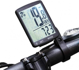 Lurowo Cycling Computer Bicycle Speedometer LCD Display Wireless Bike Computer Odometer Waterproof Bike Pedometer Cycling Speed Meter Automatic Memory Measurable Temperature Stopwatch 3.15X2.1X0.73'' (White Light)