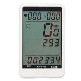 YIJIAHUI Cycling Computer Bike Computer Cycling Computer Wireless Stopwatch MTB Bike Cycling Odometer Bicycle Speedometer With LCD Backlight For (Size:One Size; Color:White)