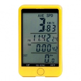 DYecHenG Cycling Computer Bike Computer Waterproof Bicycle Computer With Backlight Wireless Bicycle Computer Bike Speedometer Odometer Bike Stopwatch for Road Cycling Mountain Biking ( Color : Yellow1 , Size : ONE SIZE )