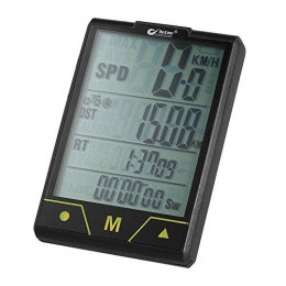 ZzheHou Cycling Computer Bike ComputerBike Computer Odometer Wireless / Wired Bicycle Speedometer Backlight Water ResistantBig Screen Bike Computer (Size:Wired ; Color:Black)