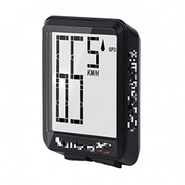 ZzheHou Cycling Computer Bike ComputerWireless Bicycle Computer Odometer With LCD Backlight Waterproof Speed Distance Time MeasureBig Screen Bike Computer (Size:One Size; Color:Black)