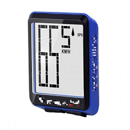 QuRRong Cycling Computer Bike ComputerWireless Bicycle Computer Odometer With LCD Backlight Waterproof Speed Distance Time Measurefor Road Bike MTB Bicycle (Size:One Size; Color:Blue)