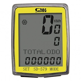 DYecHenG Cycling Computer Bike SpeedometerWired / Wireless Bike Computer Waterproof LCD Display Bike Odometer Speedometerfor Hiking Climbing (Size:Wireless ; Color:Yellow)