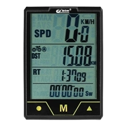 CaoQuanBaiHuoDian Accessories CaoQuanBaiHuoDian Bicycle Computer Bike Computer Wireless / Wired Bicycle Speedometer Odometer Temperature Backlight Water Resistant Practical and Easy to Install (Color : Wireless, Size : One size)