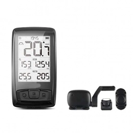 CAVEMAN Bike Computer, Multi-Function Speedometer, Odometer, Display Time, Temperature, Speed, Etc, 12/24H Switch, 2.5-Inch Backlight LED Screen