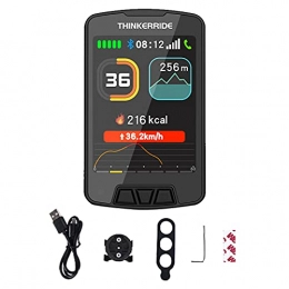 CHAODI Cycling Computer CHAODI Bicycle Wireless Odometer, Bike Computer Support Voice Call Function GPS, Real-time Weather, Navigation, Support Bluetooth Connection, APP Connection, Cycling Accessories Outdoor Exercise Tool
