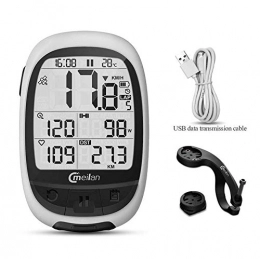 CHEDENG Cycling Computer CHEDENG Bike gps Computer Bluetooth ANT+ cycling computer Meilan M2 support connect with cadence heart rate power meter(not include) ZHAOMIHU (Color : M2)