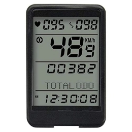 ChengBeautiful Cycling Computer ChengBeautiful Bike Computer Cycling Computer Wireless Stopwatch MTB Bike Cycling Odometer Bicycle Speedometer With LCD Backlight - White (Color : Black, Size : ONE SIZE)