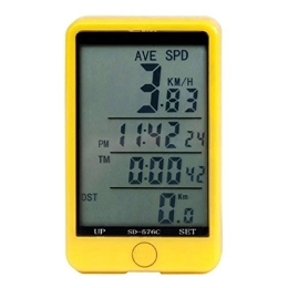 ChengBeautiful Cycling Computer ChengBeautiful Bike Computer Waterproof Bicycle Computer With Backlight Wireless Bicycle Computer Bike Speedometer Odometer Bike Stopwatch (Color : Yellow2, Size : ONE SIZE)
