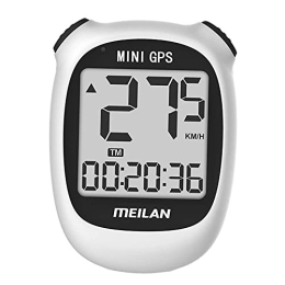 Colcolo Cycling Computer Colcolo GPS Bike Computer Backlight GPS Speedometer Waterproof Rechargeable Computer Bicycle Odometer Bike MTB, White