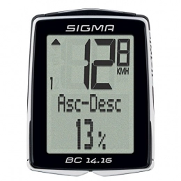 Sigma Cycling Computer COMPTEUR SIGMA BC 14.16 ALTIMETRE A FIL (17 FONCTIONS)