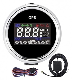 CRTYY Accessories CRTYY Boat Accessories 52mm / 2in Gps Speedometer Lcd Speed Gauge Odometer Adjustable Mileage Trip Counter Boat Accessory Replacement For Motorcycle Boat 12v 24v，Waterproof Gps Speedometer