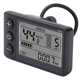 CUEA Accessories CUEA Bicycle Display Meter, Electric Bicycle LCD Display Panel 24V 36V 48V Control Panel with Waterproof Plug, Backlight Display, Bike Computer for Electric Bicycle Scooter, for Speed and Distance