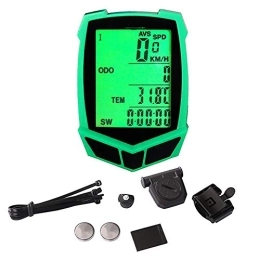 Cxraiy-SP Accessories Cxraiy-SP Bike Speedometer Bicycle Stopwatch Road Car Speedometer Odometer Mountain Bike Cycling Equipment (Color : Green, Size : One size)