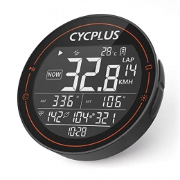 CYCPLUS  CYCPLUS GPS Bike Computer, Wireless Cycling Computer, Speedometer Odometer Waterproof MTB Tracker, ANT+ Bluetooth with 2.5 Inch LED Display