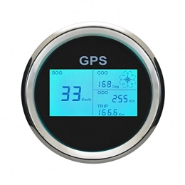 Eling Digital GPS Speedometer LCD Speed Gauge Odometer Adjustable with GPS Antenna 85mm Overspeed Alarm