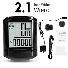 FDGBCF Bicycle Computer Multifunction Cycling Odometer Wireless and Wired Stopwatch Waterproof MTB Bike Computer Speedometer,WhiteLightWired