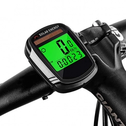 FDGBCF Cycling Computer FDGBCF Bike Computer Speedometer Odometer Multifunctional Cycling Computer Rainproof Solar Power Bicycle Wireless Computer