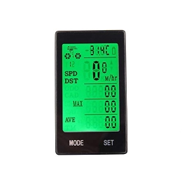 Feixunfan Cycling Computer Feixunfan Bike Computer Bicycle Computer Wired Wireless Speedometer Large Screen 2.4 Inch Luminous Waterproof for Bicycle Enthusiasts (Color : Black, Size : Wireless black)