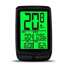 Feixunfan Accessories Feixunfan Bike Computer Waterproof Bicycle Computer Wireless MTB Bike Cycling Odometer Stopwatch Speedometer With LED Backlight for Bicycle Enthusiasts (Color : Black, Size : ONE SIZE)