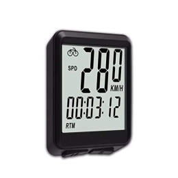 Feixunfan Accessories Feixunfan Bike Computer Wireless 15 Functions LCD Digital Odometer Bike Computer Entry Level Computer for Bicycle Enthusiasts (Color : Black, Size : ONE SIZE)