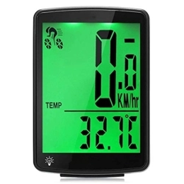 Feixunfan Cycling Computer Feixunfan Bike Computer Wireless Bike Computer Multi Functional LCD Screen Bicycle Computer Mountain Bike Speedometer Odometer for Bicycle Enthusiasts (Color : Green, Size : ONE SIZE)