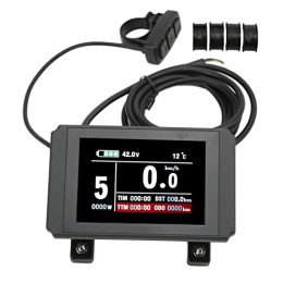 Gaeirt Cycling Computer Gaeirt Bike Display Meter, Electric LCD Panel Reliable Real Time Color Screen for Bike Modification