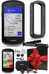 Garmin Edge 1040 Bike Computer with HRM, Speed & Cadence Sensors - 2022 Cycling GPS Speedometer with Training Insights, Maps - Gift Box Bundle w/PlayBetter Tempered Glass, Adapters, Black Case & More