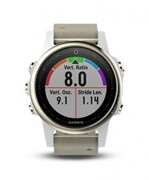 Garmin Cycling Computer Garmin Fenix 5S Sapphire Champagne With Gray Suede Band, One Size