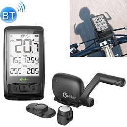 GJZhuan M4 IPX5 Cycling Computer Waterproof Bluetooth V4.0 Wireless Bike Computer Cycling Stopwatch Speedometer Speed Cadence Sensor Odometer with 2.5 Inch Screen