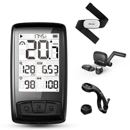 GPS Bike Computer Real-Time Navigation Bicycle Speedometer Waterproof Bluetooth Odometer With Heart Rate Belt Wireless Code Table ANT+ Cadence Speed Sensor