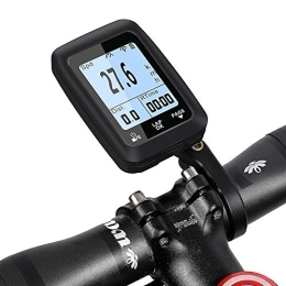  Accessories GPS Bike Computers, Waterproof Bicycle Speedometer Wireless Automatic LCD Wake-up Multifunctions Cycling Computer, Tracking Distance Avs Speed Time Odometer ANT+ (Black)