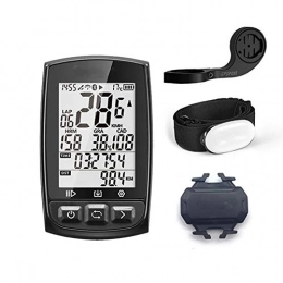HONGLONG Accessories HONGLONG Bicycle computer 12 Functions Bike speedometer, with GPS, IPX7 Waterproof, LCD backlight odometer for Real-Time Speed Trackin, L