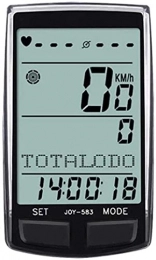 HSJ Cycling Computer hsj WDX- Bicycle Multifunction Code Table Speed measurement (Color : Black, Size : One Size)