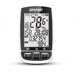 iGPSPORT Cycling Computer iGPSPORT GPS Bike Computer Wireless Bluetooth Ant+ iGS50E Cycle Computer Odometer with Large Screen, Tracker with Speed and Cadence Sensor and Heart Rate Sensors (White)