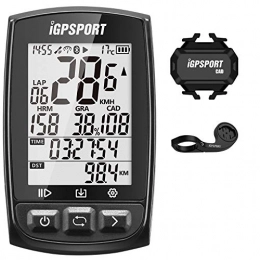 iGPSPORT Cycling Computer iGPSPORT iGS50E Black Wireless Cycle Computer with ANT+ Function Bike Speedometer GPS combo with bike mount Cadence Speed Sensor (Combo 2)