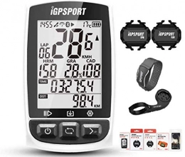 iGPSPORT Cycling Computer iGPSPORT iGS50E Wireless Cycle Computer with ANT+ Function Bike Speedometer GPS combo with bike mount Cadence Speed Sensor (Combo 5)