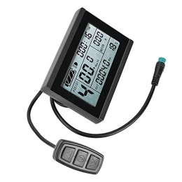 Jeankak Bike Display Meter, Password Function Mutifuctional Practical KT-LCD3 Bicycle Display Meter with Waterproof Connector for Modification for Bike Accessories