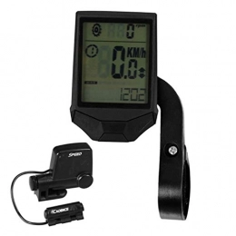 Jenghfnifer Accessories Jenghfnifer Bike Computer Bike Wireless Computer Bike Computer Cadence Multifunctional Rainproof Cycling Computer With Backlight LCD Bicycle Odometer (Color : Black, Size : One size)