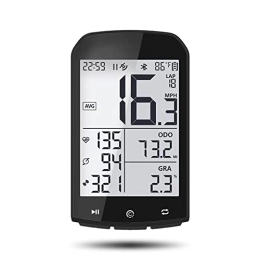 JJPRFO GPS Smart Bike Computer,Cycling Computer Support ANT+ & Bluetooth With IPX67 Waterproof,2.9 Inch Lcd Display,Waterproof GPS Cycling Computer,Black