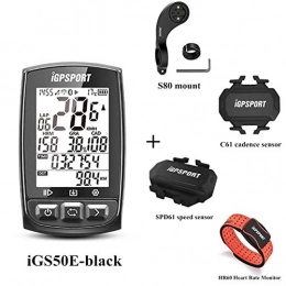 JYSL Accessories JYSL GPS Computer Cycling Bluetooth 4.0 ANT+ Bike Wireless Computer Digital Speedometer Backlight IPX7 Waterproof (Color : 16)