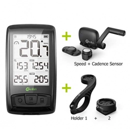 JYSL Wireless Bicycle Computer Bike Speedometer With Speed & Cadence Sensor Can Connect Bluetooth ANT+(SET A Heart Rate Monitor) (Color : B Only M4)