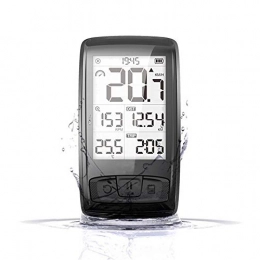 Kempp Accessories Kempp Bike Computer Wireless Waterproof Cycling Computer Bicycle Speedometer Odometer Backlight LCD Display Tracking Distance Avs Speed Time Bluetooth connection Distance Avs Speed Time-Black