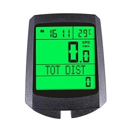 Koliyn Cycling Computer koliyn Bicycle odometer cycling speedometer, multi-function FSTN backlit waterproof display Auto standby / wake-up Five Chinese words to switch freely, Green